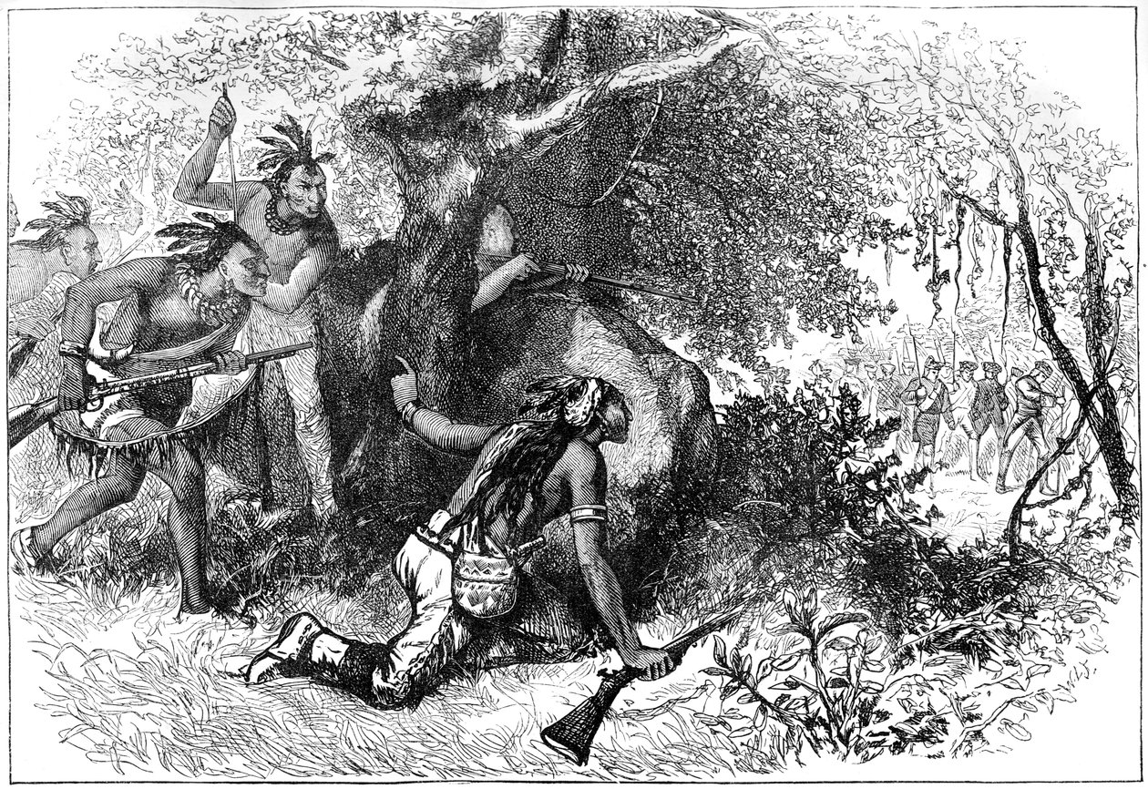 Cherokees förräderi, 1700-talet c1880 av Unbekannt
