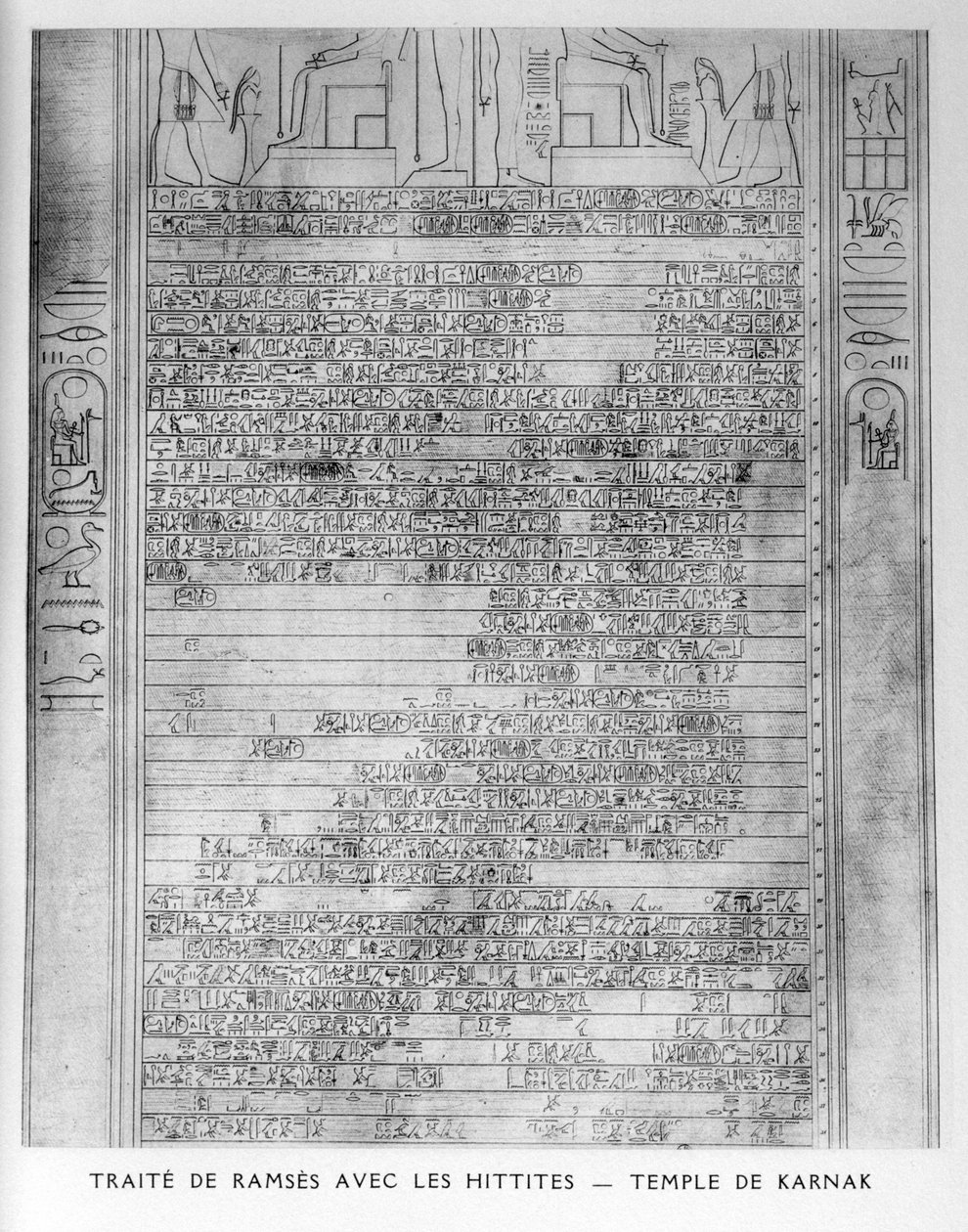 Ramses och hettiternas fördrag, Karnaktemplet, 1800-talet av Unbekannt