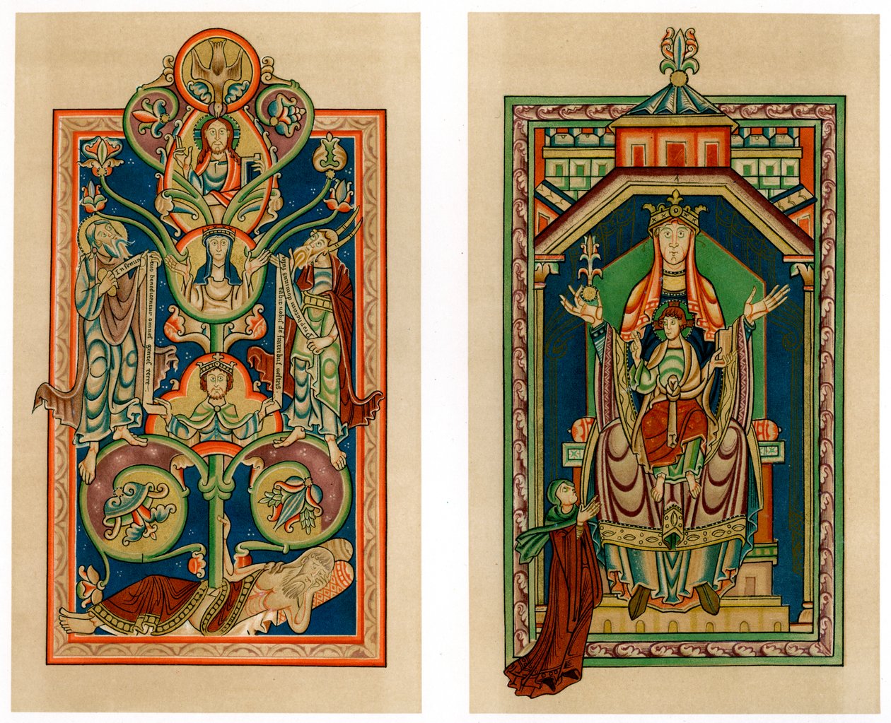 Träd av Isai och Jungfru och Barn på tronen, c1130-1140 av Unbekannt