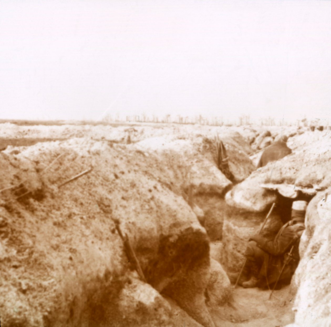 Skyttegravar, Champagne, norra Frankrike, c1914-c1918 av Unbekannt