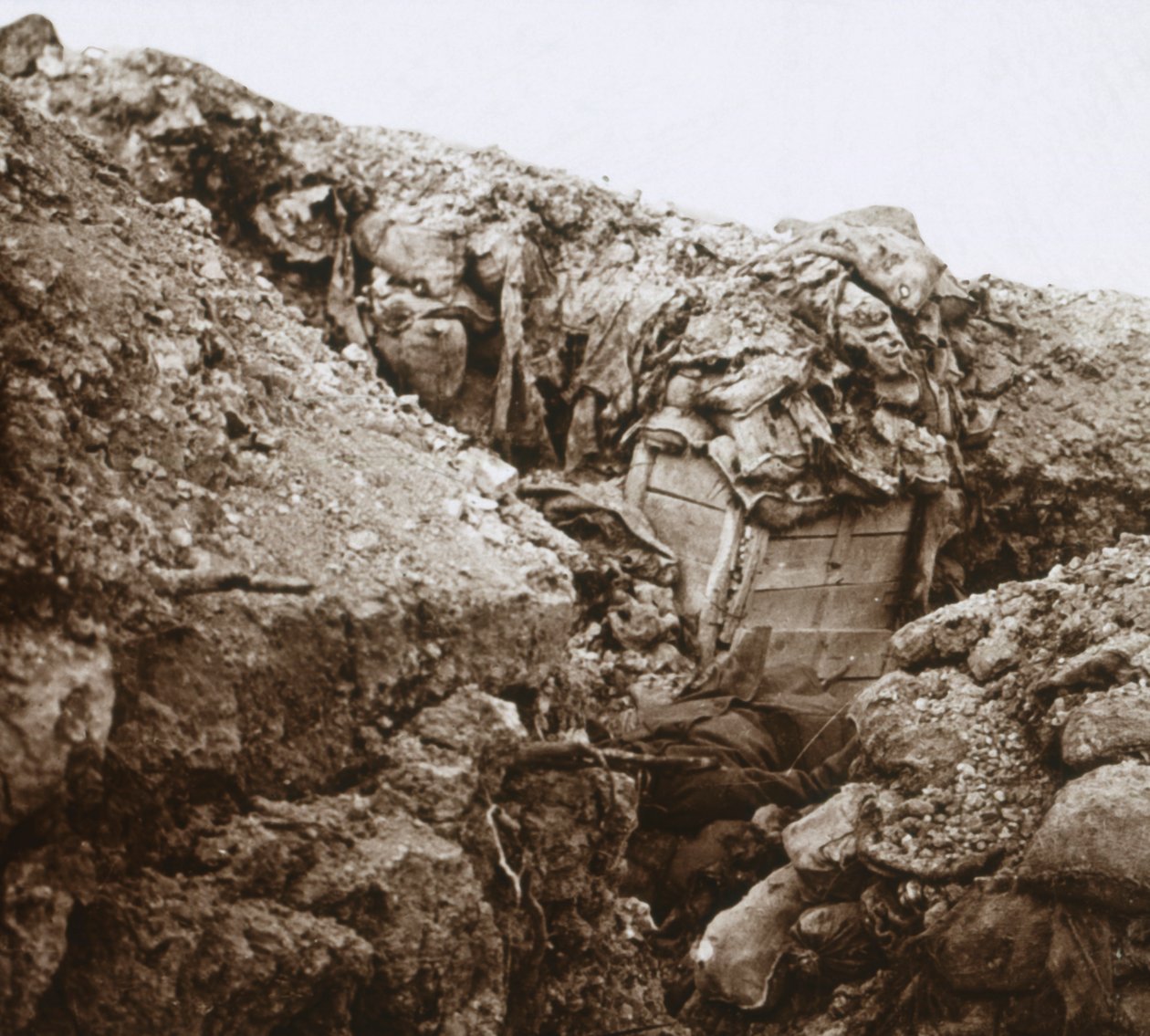 Skyttegravar, Champagne, norra Frankrike, c1914-c1918 av Unbekannt