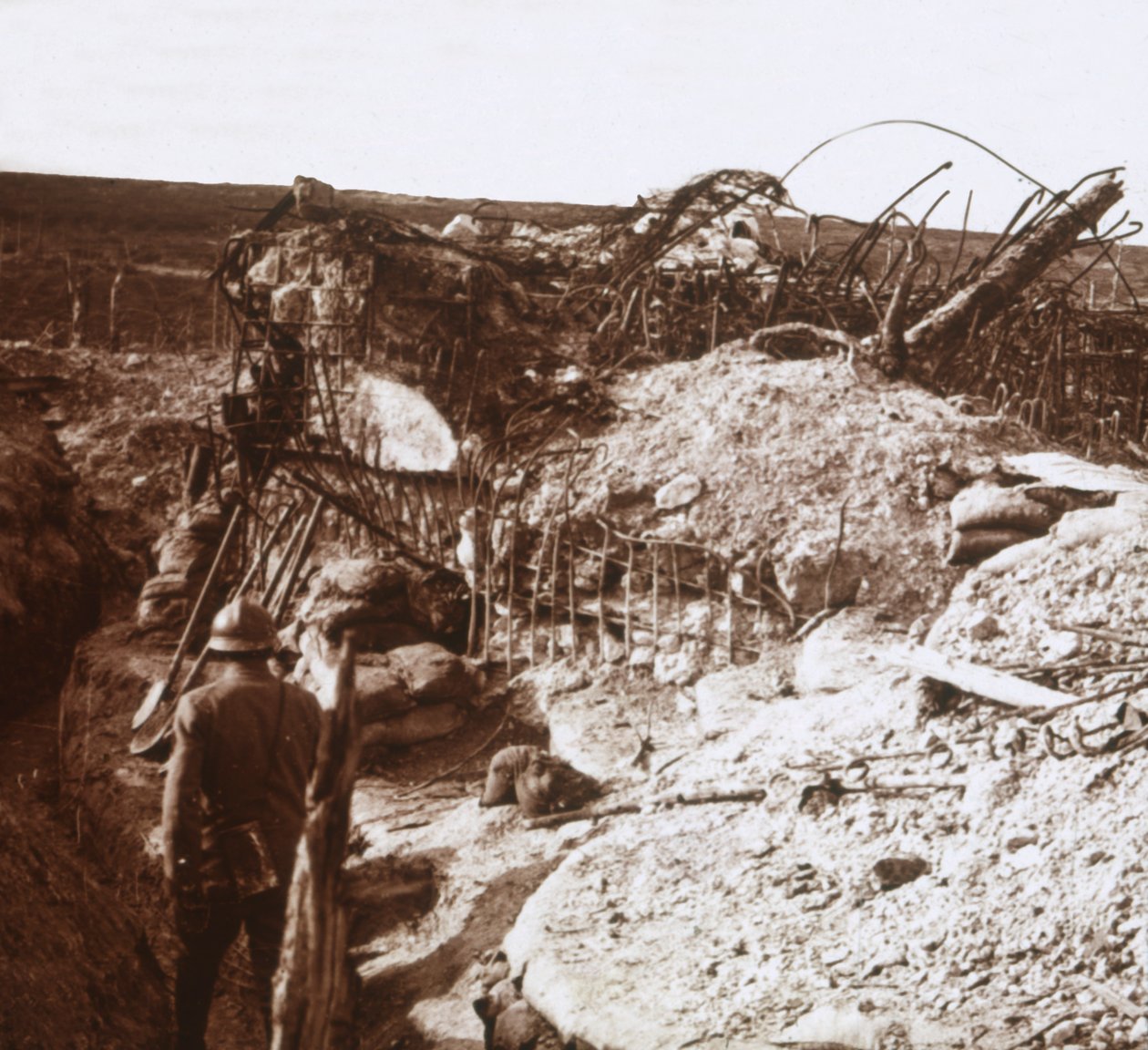 Trenches, Mont Haut, norra Frankrike, c1914-c1918 av Unbekannt