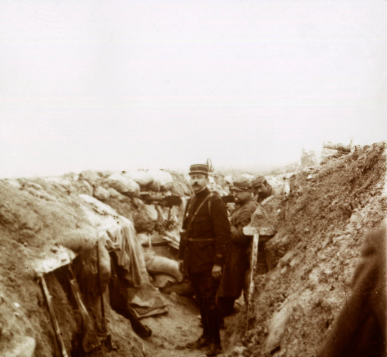 Skyttegravar i Champagne, norra Frankrike, c1914-c1918 av Unbekannt