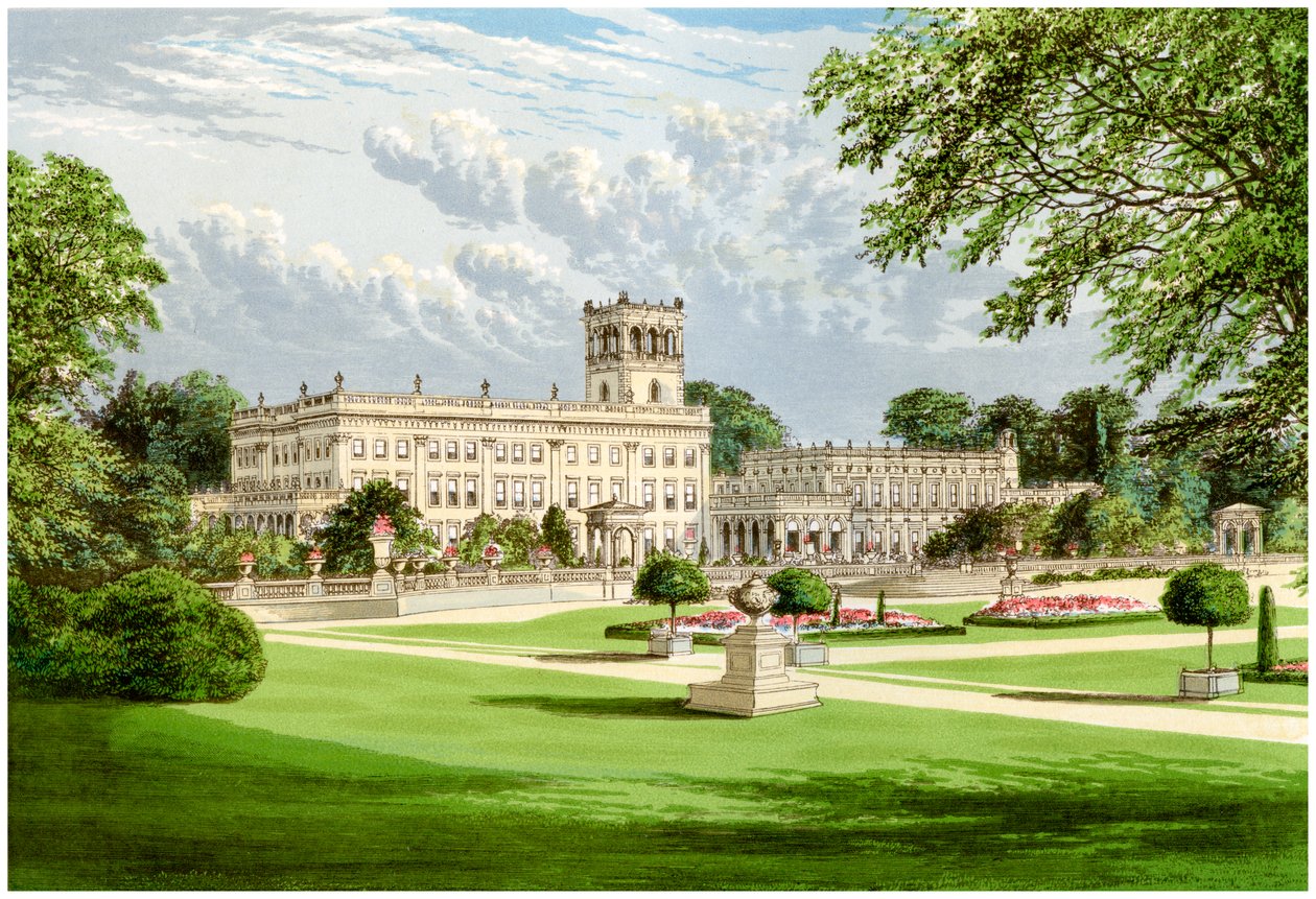 Trentham Hall, Staffordshire, hem för hertigen av Sutherland, c1880 av Unbekannt