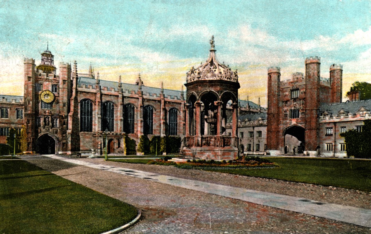 Trinity College Fountain, Cambridge, Cambridgeshire, sent 1800-tal av Unbekannt