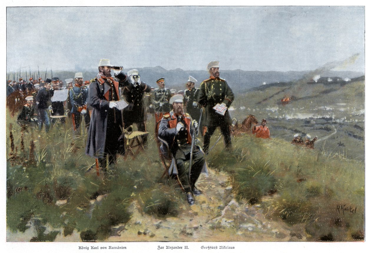 Tsar Alexander II av Ryssland och hans stab, 1900 av Unbekannt