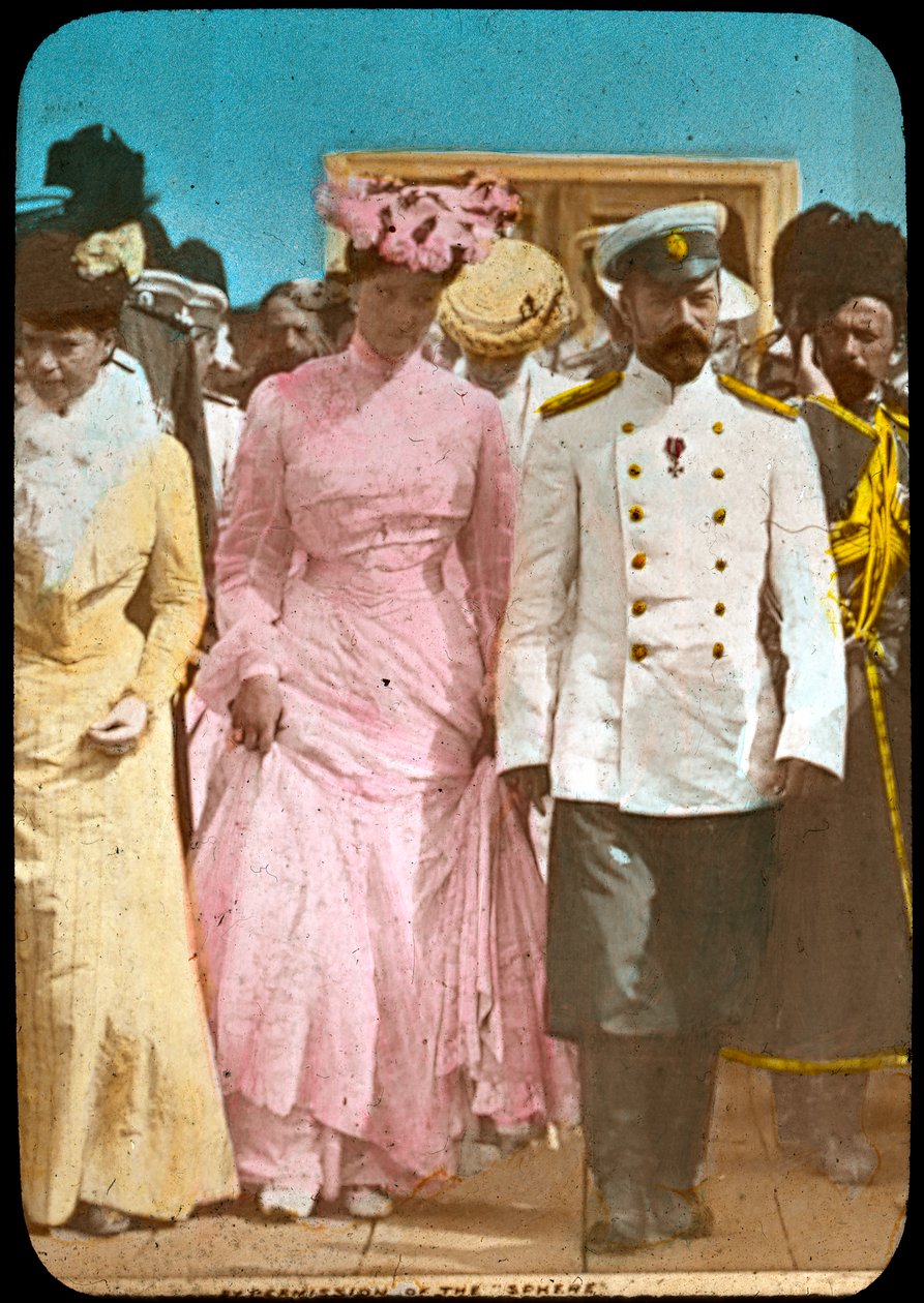 Tsar Nicholas II av Ryssland och tsarina Alexandra, c1894-c1917 av Unbekannt