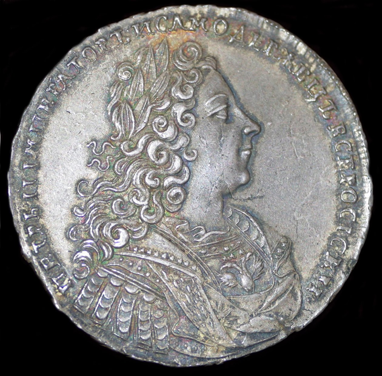 Tsar Peter II av Ryssland. Silverrubel 1728, 1728 av Unbekannt