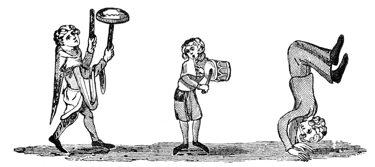 Tumlande med musiker, 1300-talet, 1833 av Unbekannt