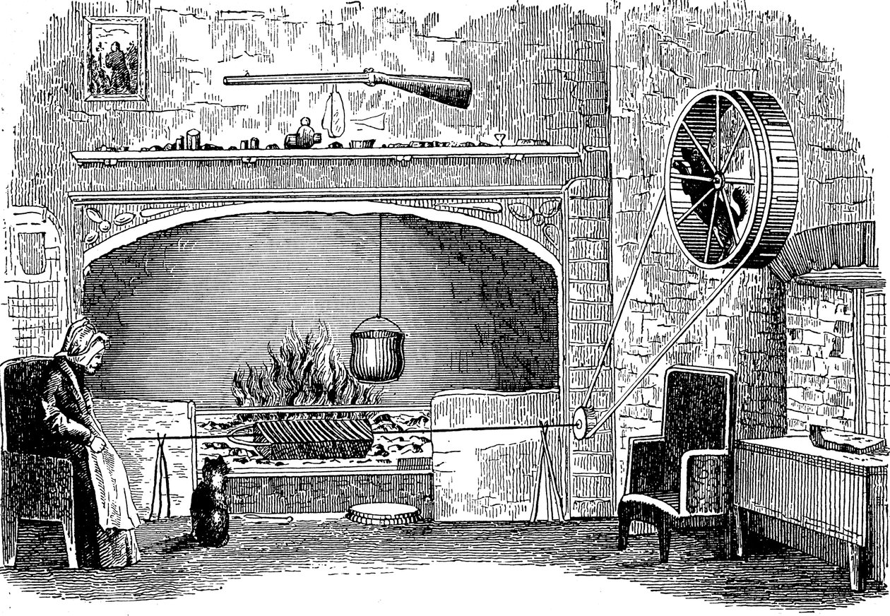 Turnspithund på jobbet, c1880 av Unbekannt