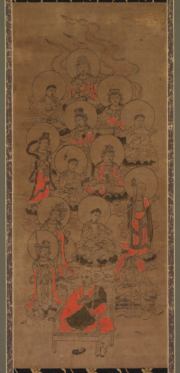 Tolv Buddhas och Kobo Daishi Jusanbutsu, sent 1600-tal. av Unbekannt