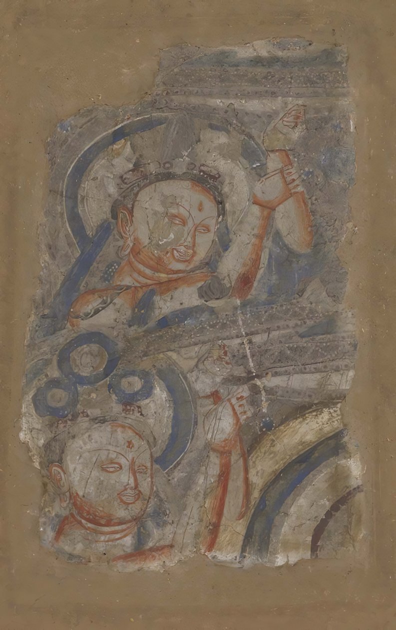 Två Bodhisattvor, ca. 6-7-talet. av Unbekannt