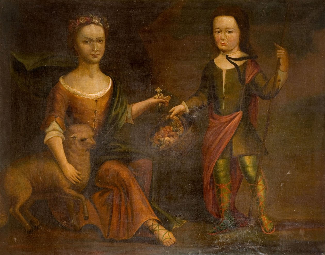 Två barn av familjen Holte, 1800. av Unbekannt