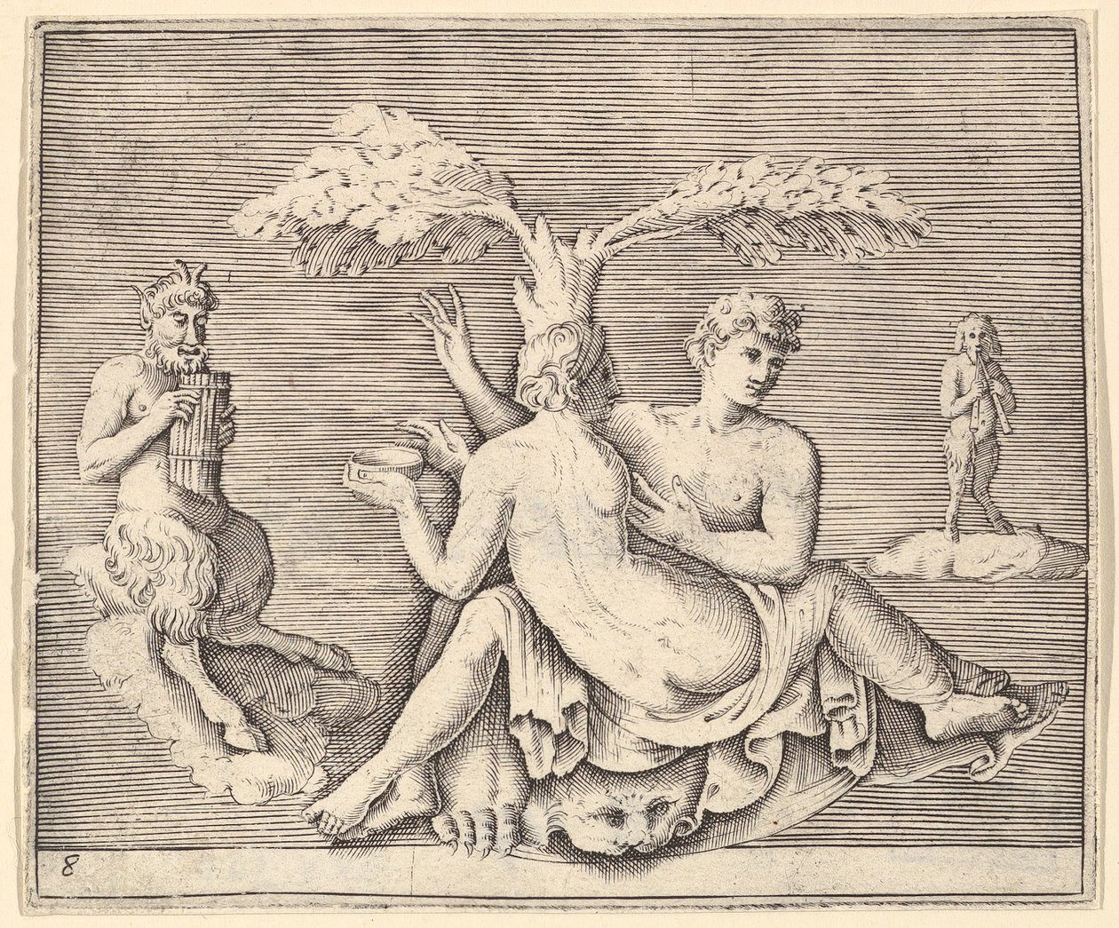 Two Lovers with Pan, publicerad ca. 1599-1622. av Unbekannt