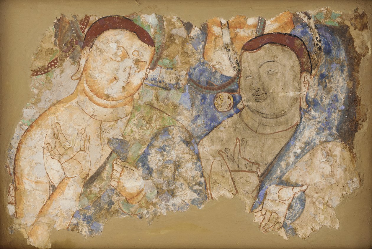 Two Monks Conversing, 400-600-talet. av Unbekannt