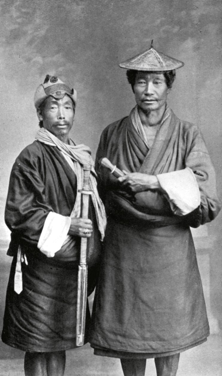 Två Sikkimese män, c1910 av Unbekannt