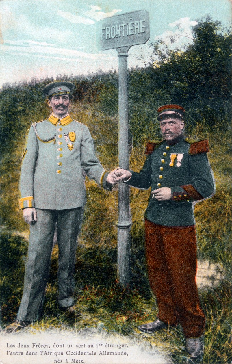 Två bröder vid den franska tyska gränsen, 1900-talet av Unbekannt