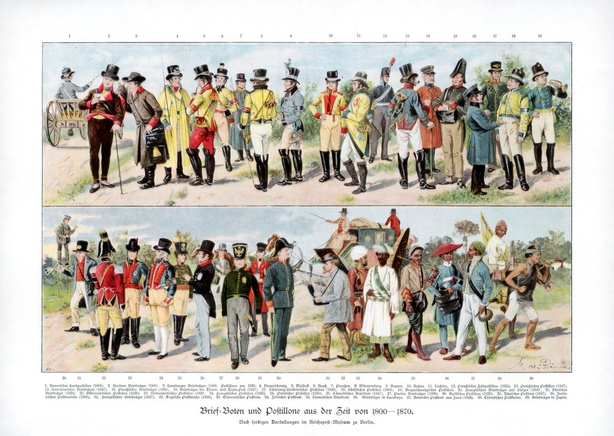 Typer av brevbärare från 1800-1870, 1900 av Unbekannt