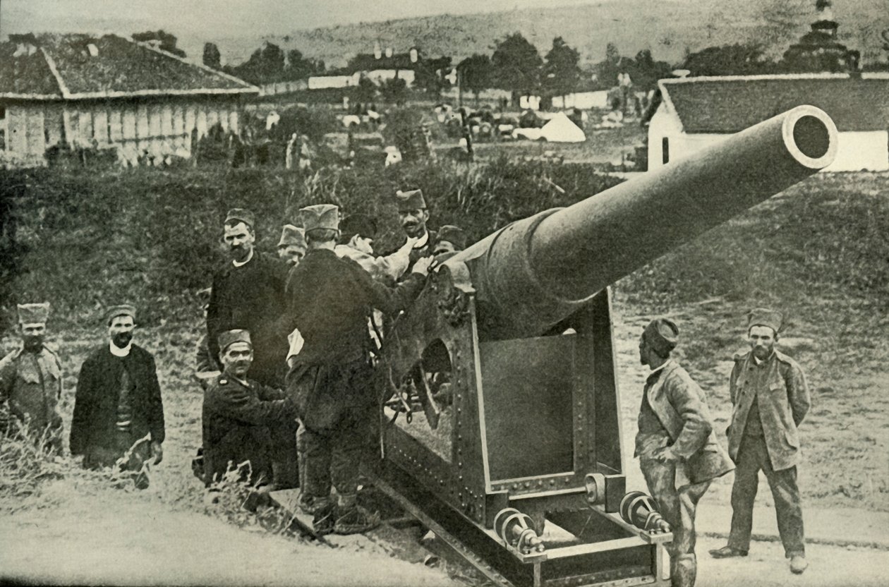 Typisk grupp för det servianska artilleriet, 1919. av Unbekannt
