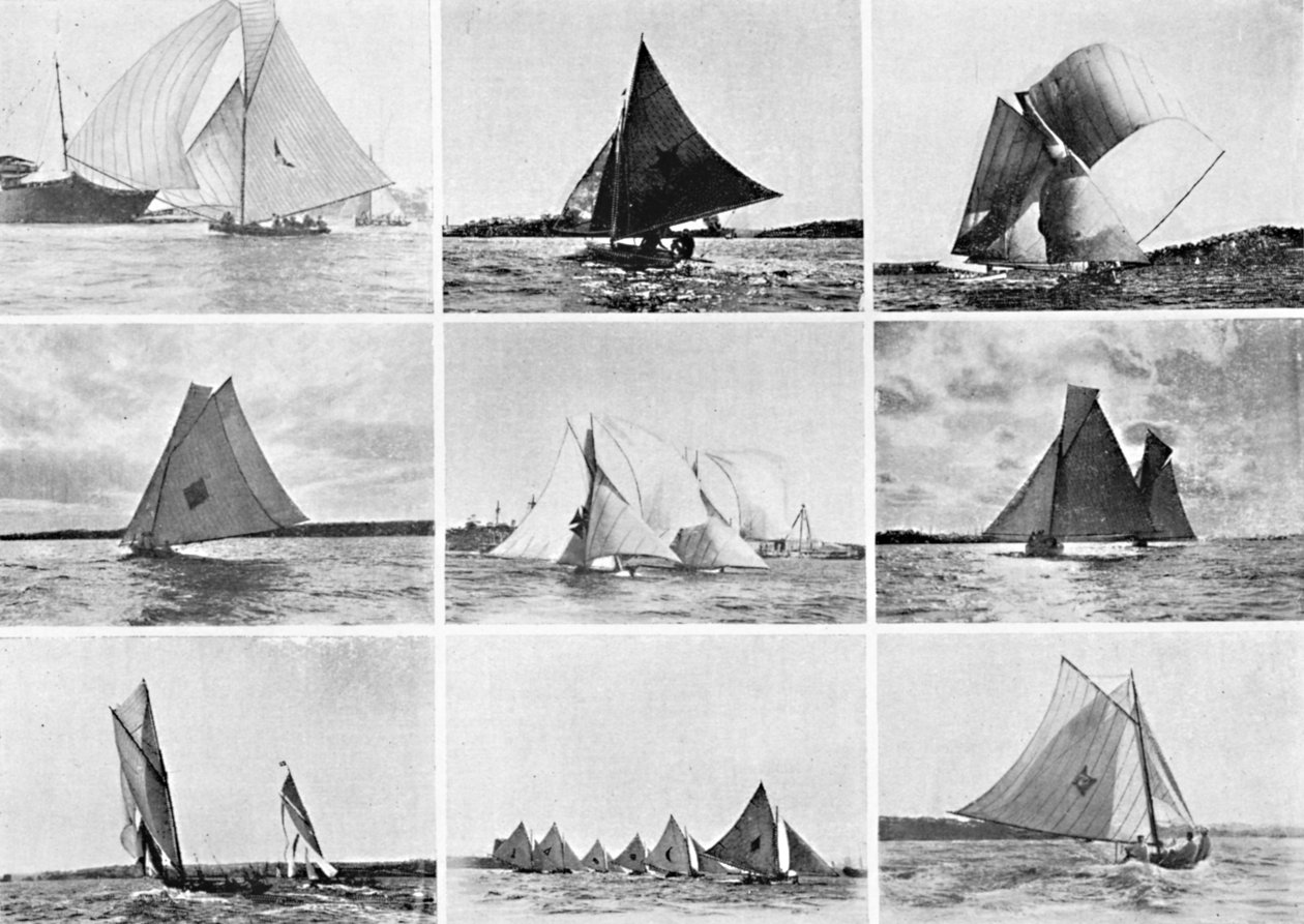 Typiska Sydney Harbour Yachting Scenes, c1900. av Unbekannt