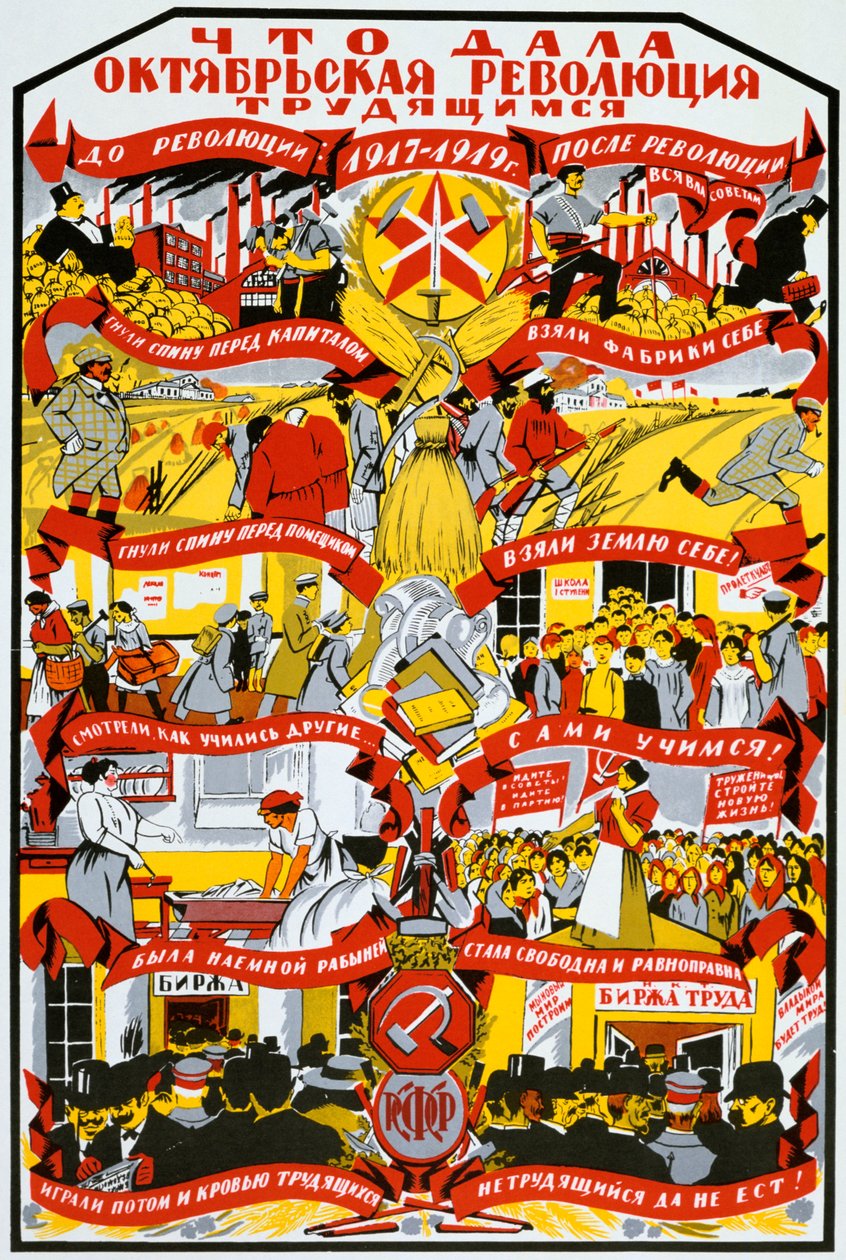 USSR affisch, 1919 av Unbekannt