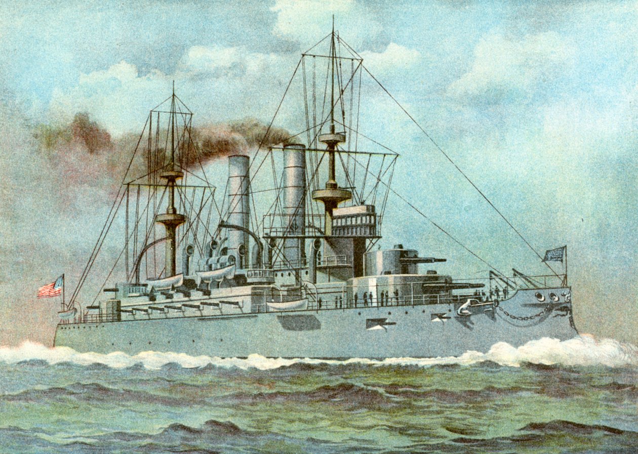 USS Kearsarge, amerikanskt slagskepp, 1898 av Unbekannt