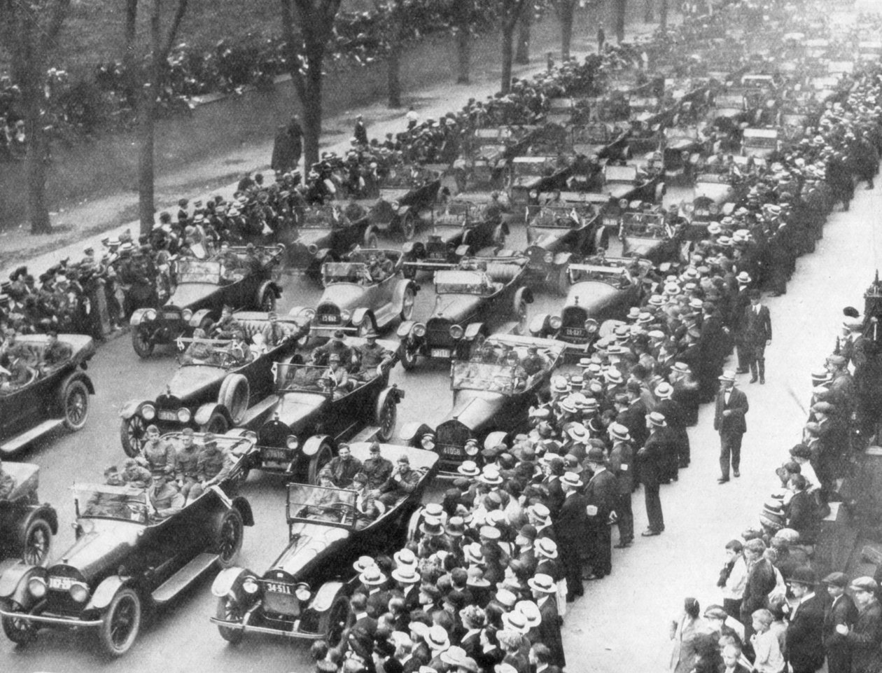 USA:s första armé i Victory Parade, New York, USA, 10 september 1919 av Unbekannt