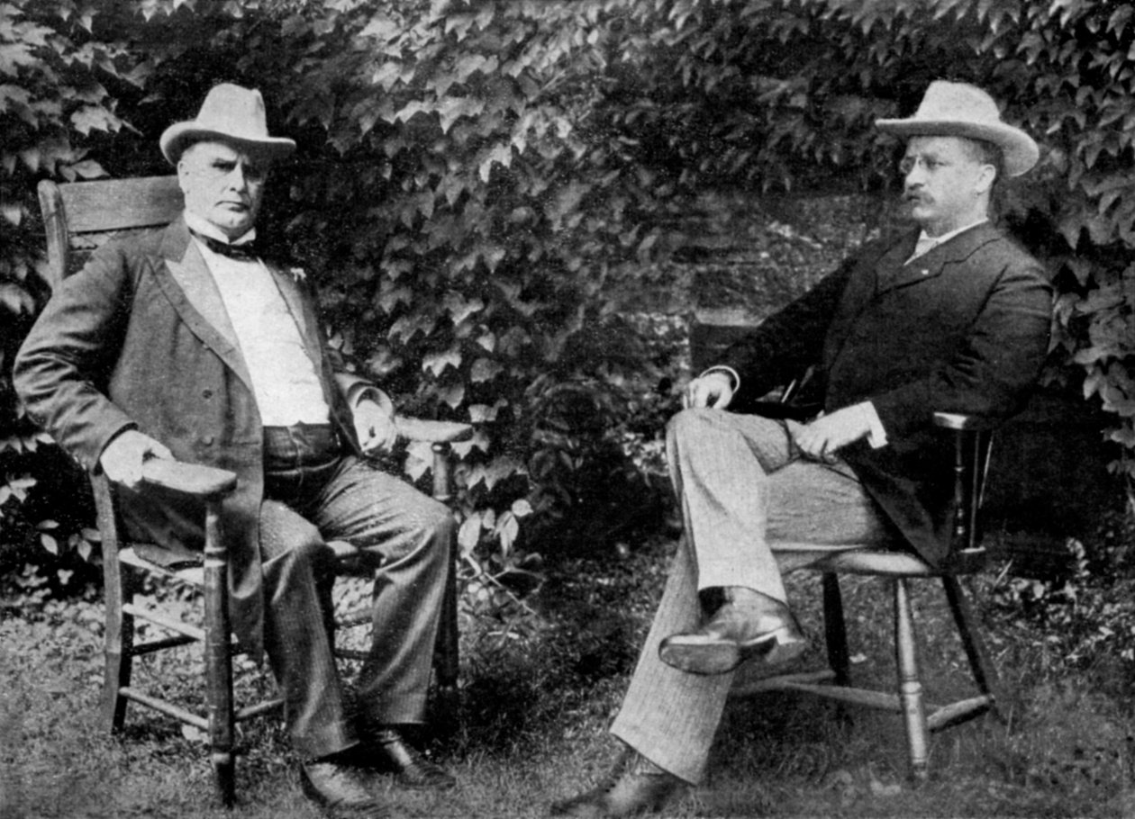 USA:s president William McKinley och vicepresident Theodore Roosevelt, 1899 1951 av Unbekannt