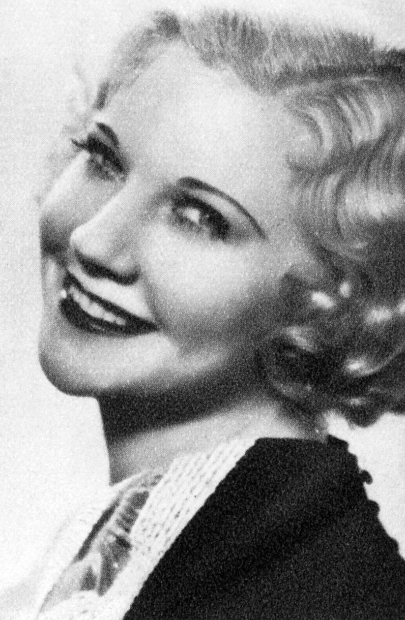 Una Merkel, amerikansk filmskådespelerska, 1934-1935 av Unbekannt