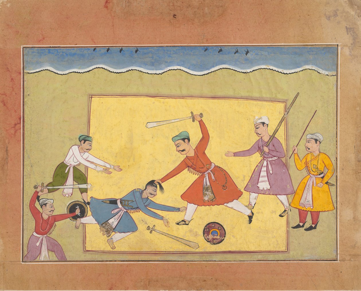 Oidentifierad sida från en spridd Bhagavata Purana antika berättelser om Lord Vishnu, ca. 1610. av Unbekannt