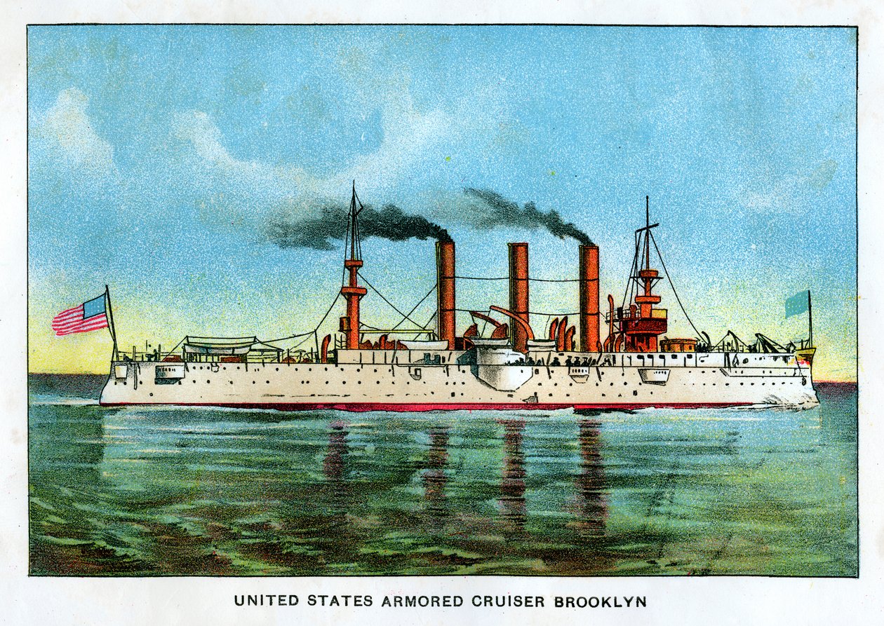 United States Armored Cruiser Brooklyn, c1890-talet av Unbekannt