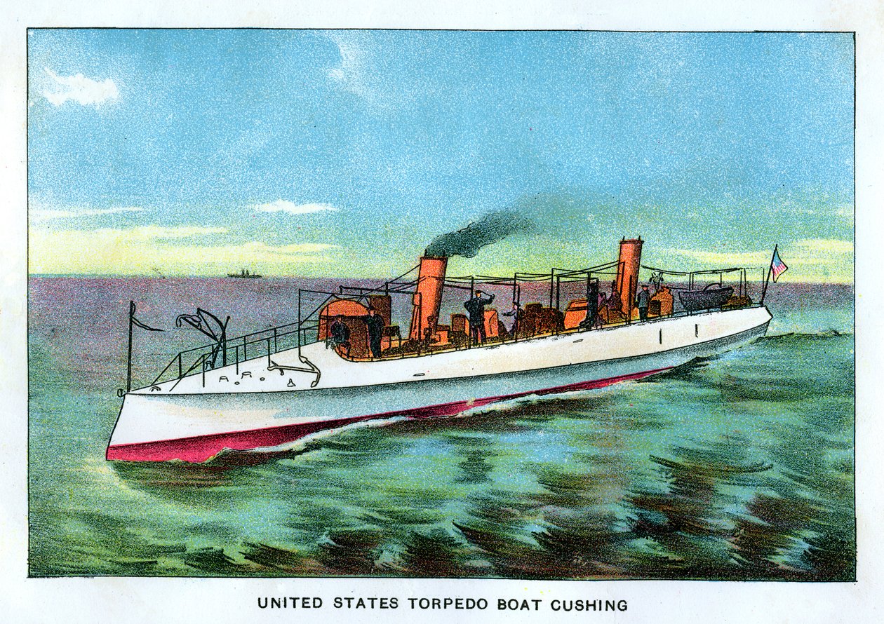 USA:s torpedbåt Cushing, 1890-talet av Unbekannt
