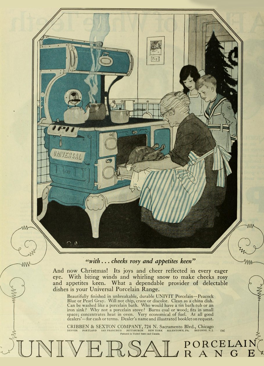 Universal Porslinssortiment, reklam från The Saturday Evening Post, ca 1920-1925. av Unbekannt