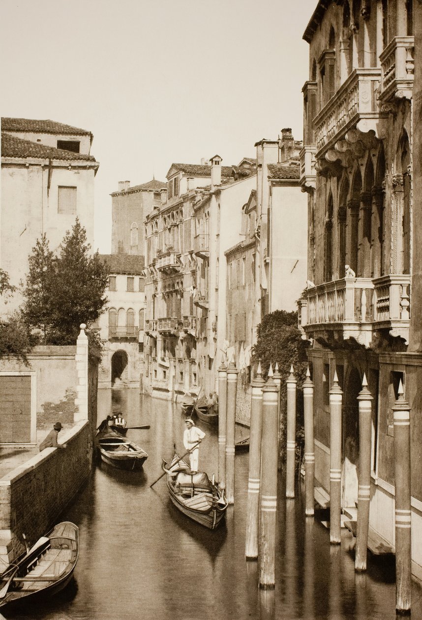 Utan titel II 41, c. 1890. [Gondola på kanalen, Venedig]. av Unbekannt