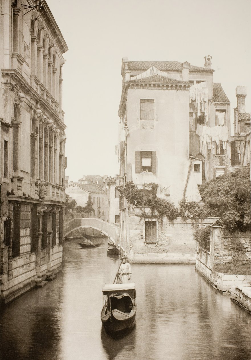 Utan titel II 8, c. 1890. [Gondola på kanalen, Venedig]. av Unbekannt