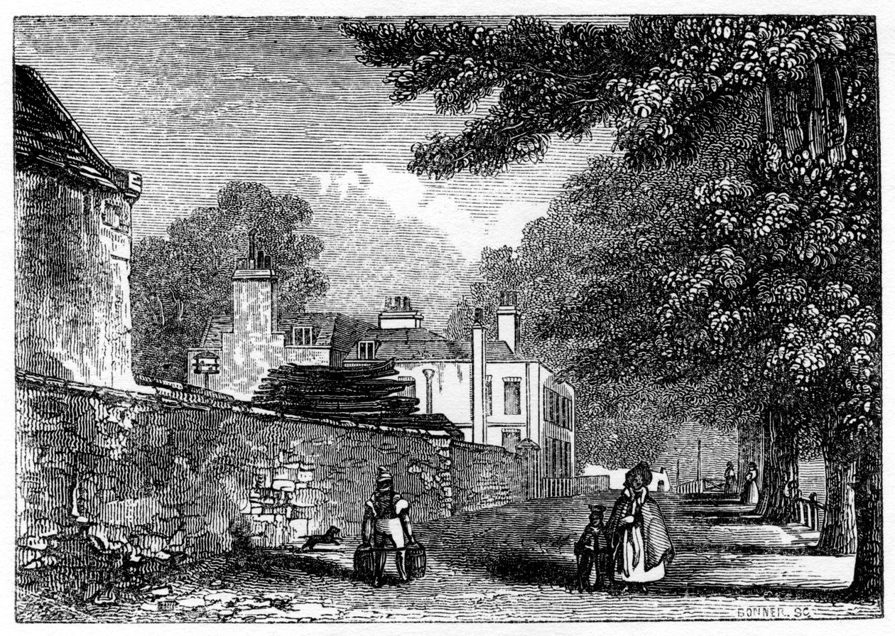 Upper Flask Tavern, Hampstead Heath, bostad för George Steevens, 1840 av Unbekannt