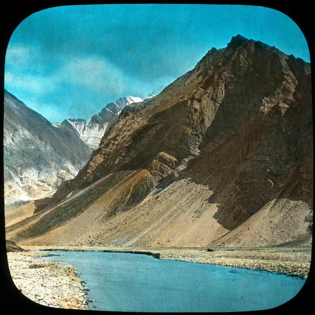 Indusflodens övre lopp, Kashmir, Indien, sent 1800- eller tidigt 1900-tal av Unbekannt