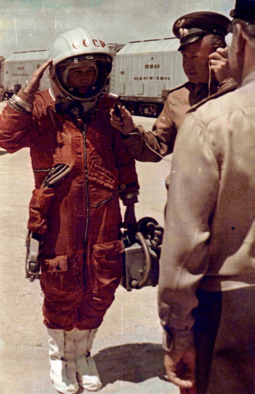 Valentina Tereshkova, rysk kosmonaut, Baikonur Cosmodrome, USSR, 16 juni 1963 av Unbekannt
