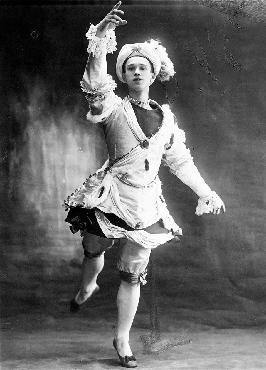 Vaslav Nijinsky, rysk balettdansös, 1909 av Unbekannt