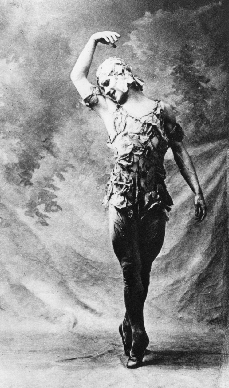 Vaslav Nijinsky, rysk balettdansös, i Le Spectre de la Rose, Paris, 1911, 1930 av Unbekannt