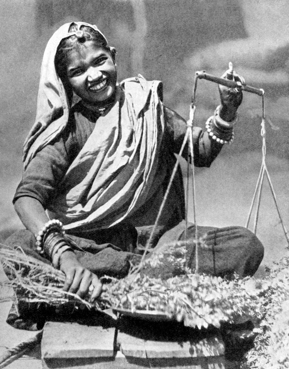 Grönsaksförsäljare, Jaipur, Indien, 1936 av Unbekannt