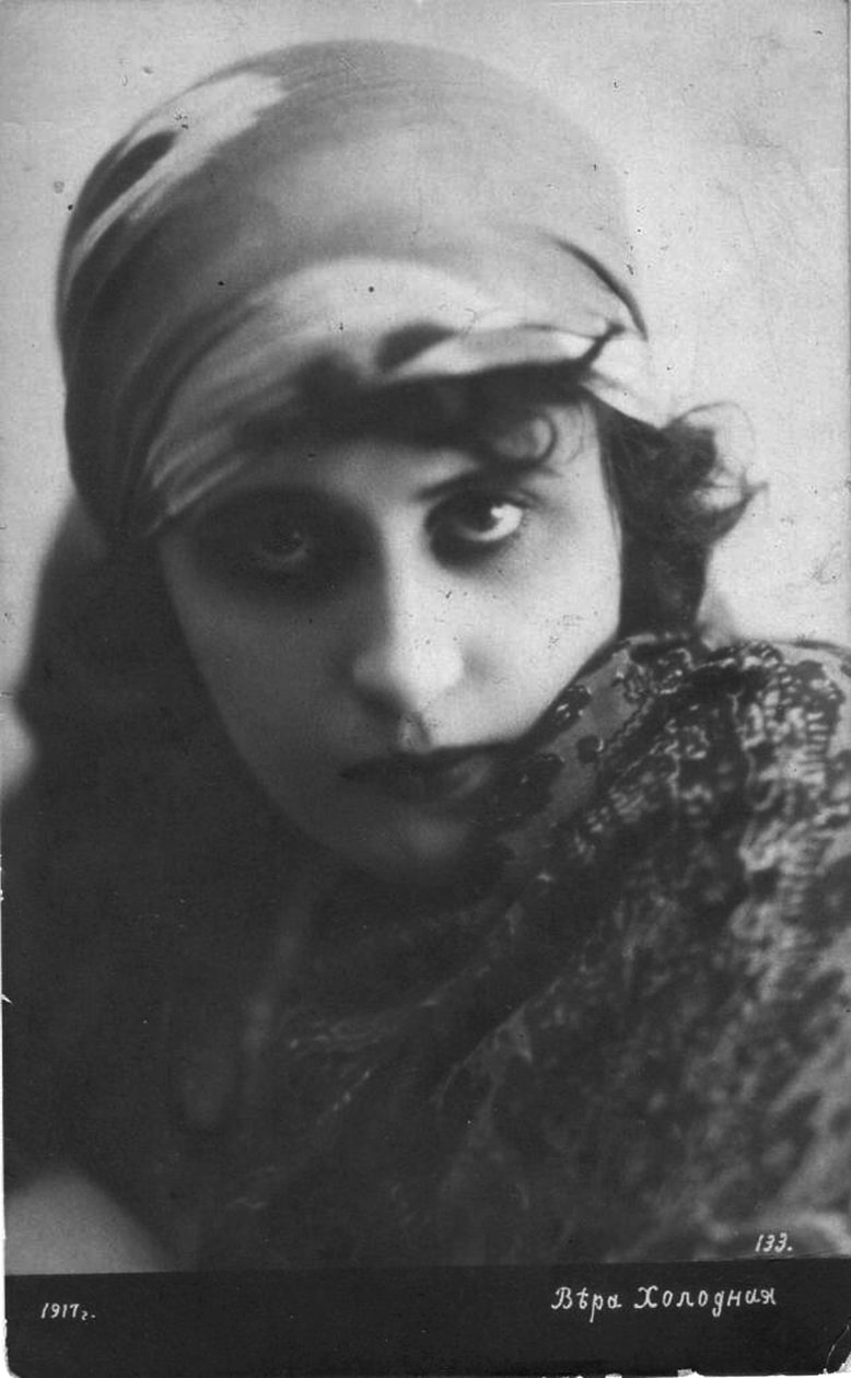 Vera Kholodnaya, rysk stumfilmsfru, 1916 av Unbekannt