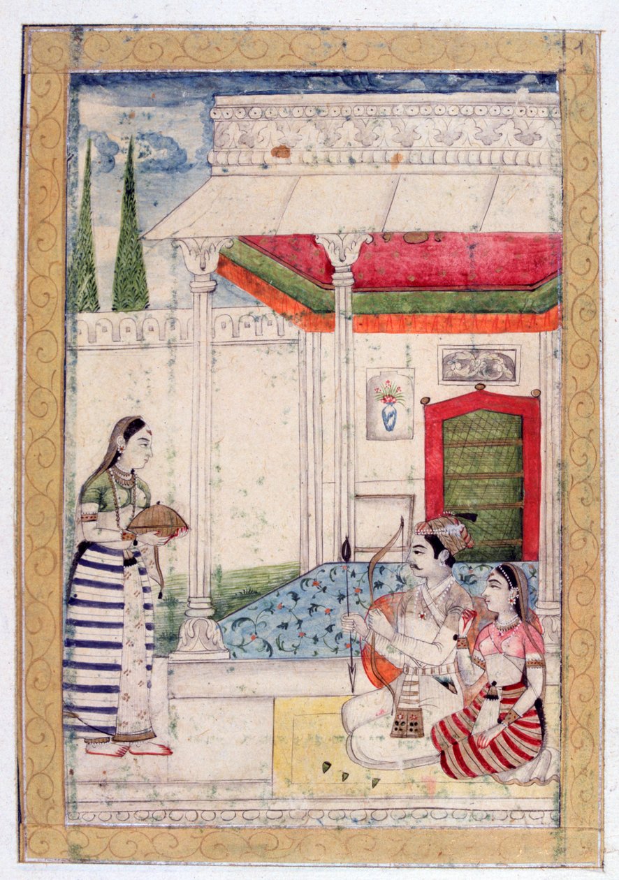 Vibhasa Ragini, Ragamala Album, School of Rajasthan, 1800-talet av Unbekannt