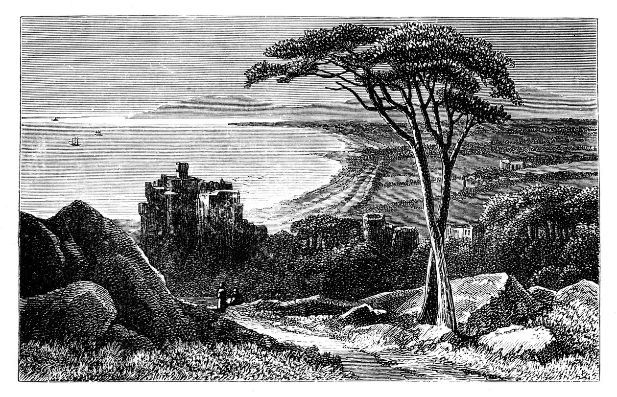 Victoria Castle, med Killiney-Bray Head i fjärran, Irland, c1888 av Unbekannt