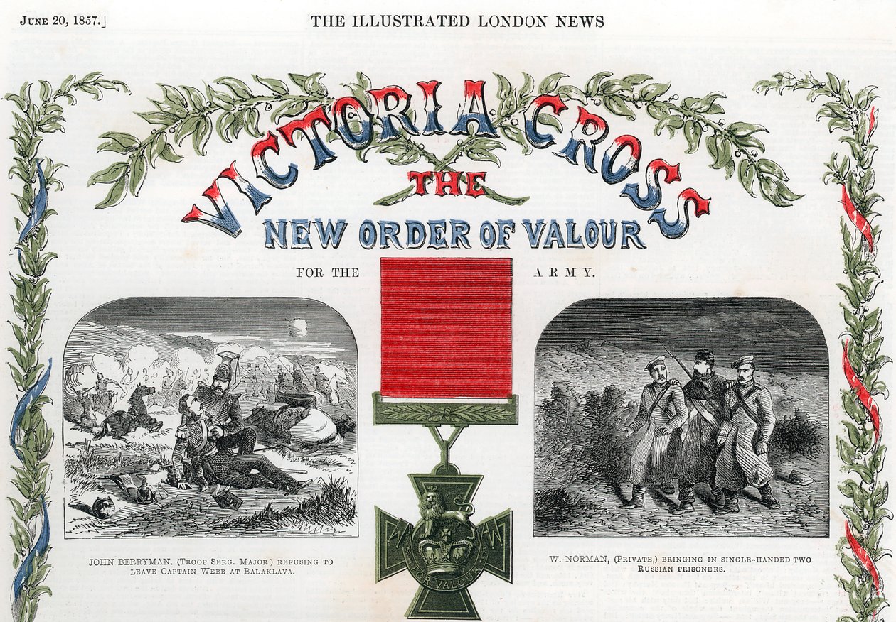 Victoria Cross, brittisk pris för tapperhet, 1857 av Unbekannt