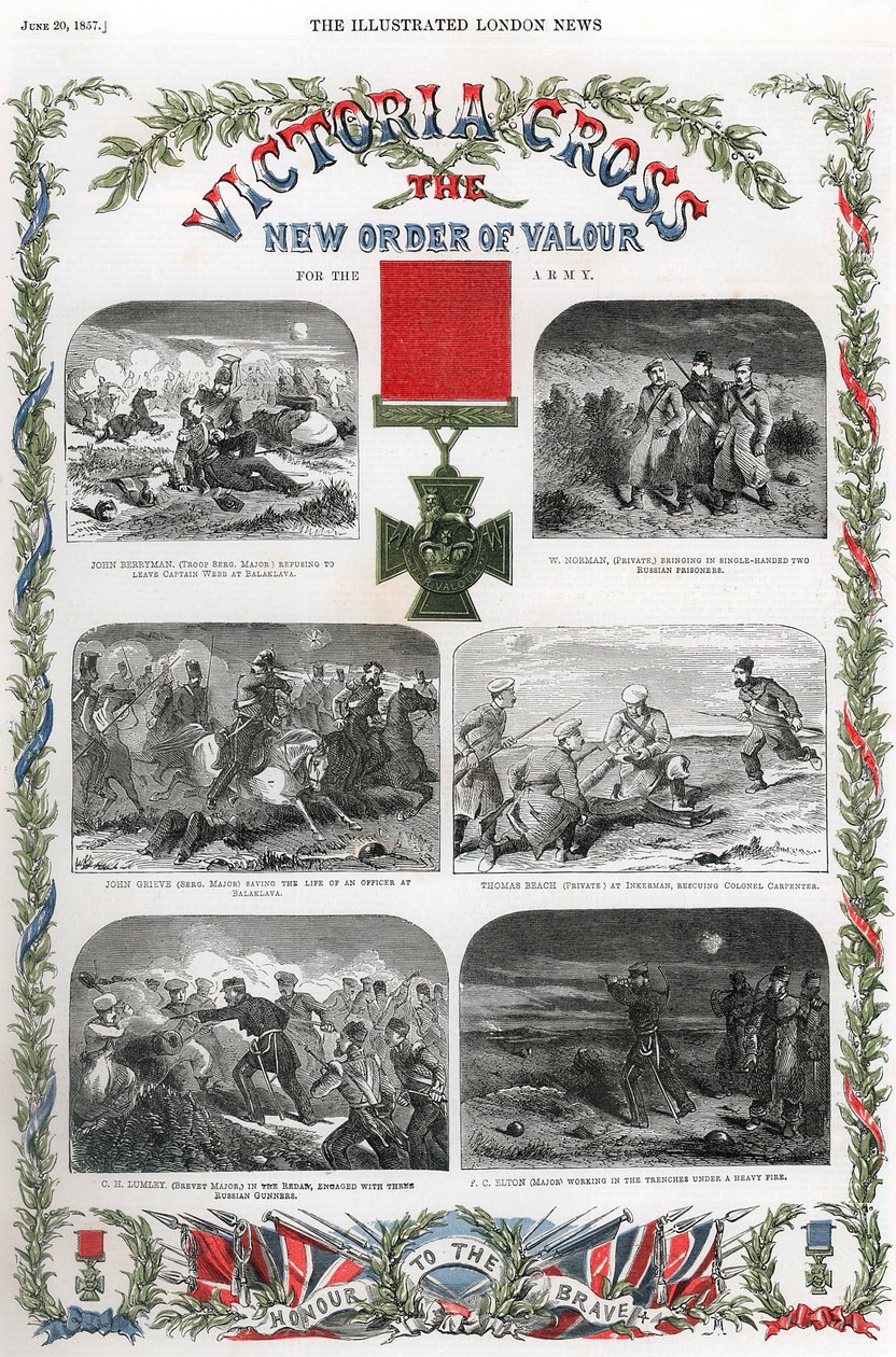 Victoria Cross, brittisk pris för tapperhet, 1857 av Unbekannt