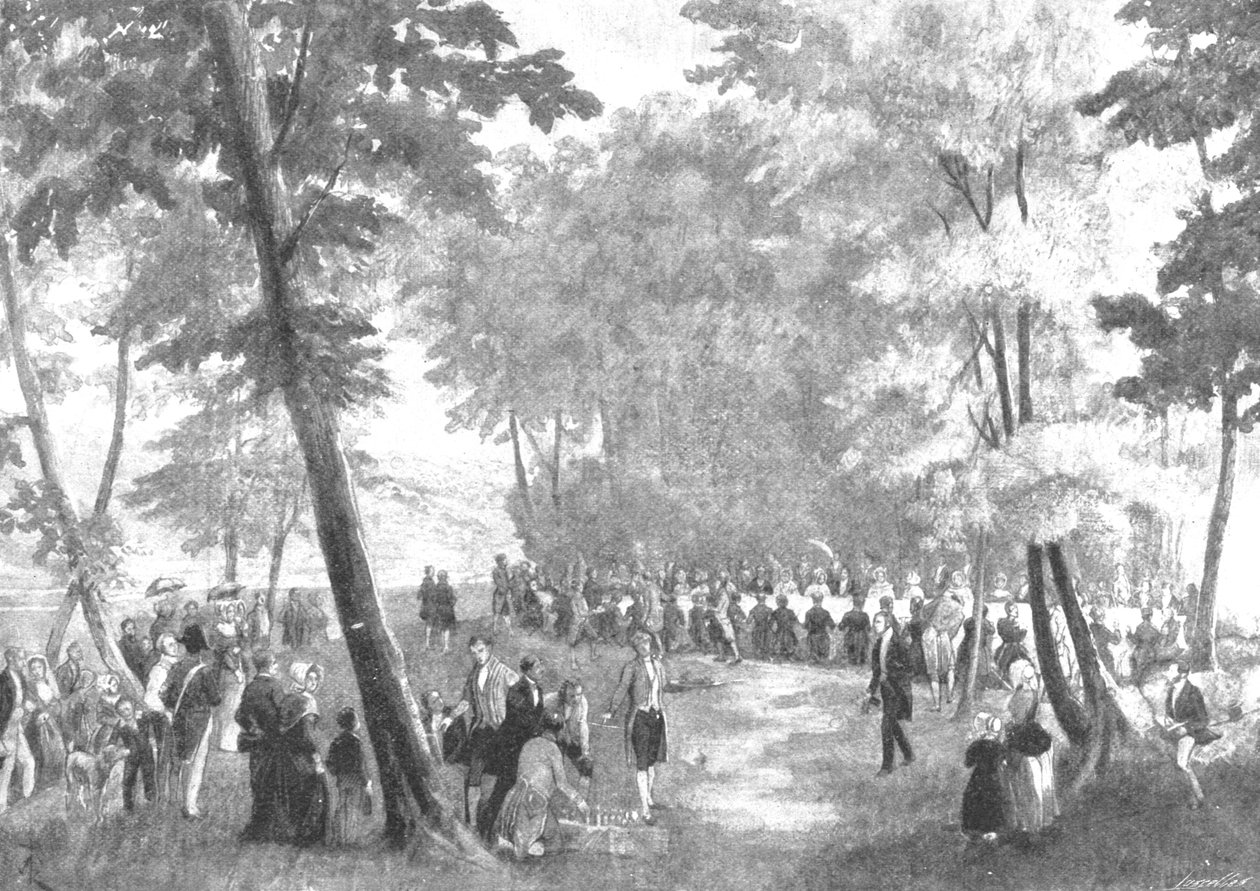 Victorias besök hos Louis Philippe 1843: Fete Champetre...in the Forest of Eu, 1901. av Unbekannt