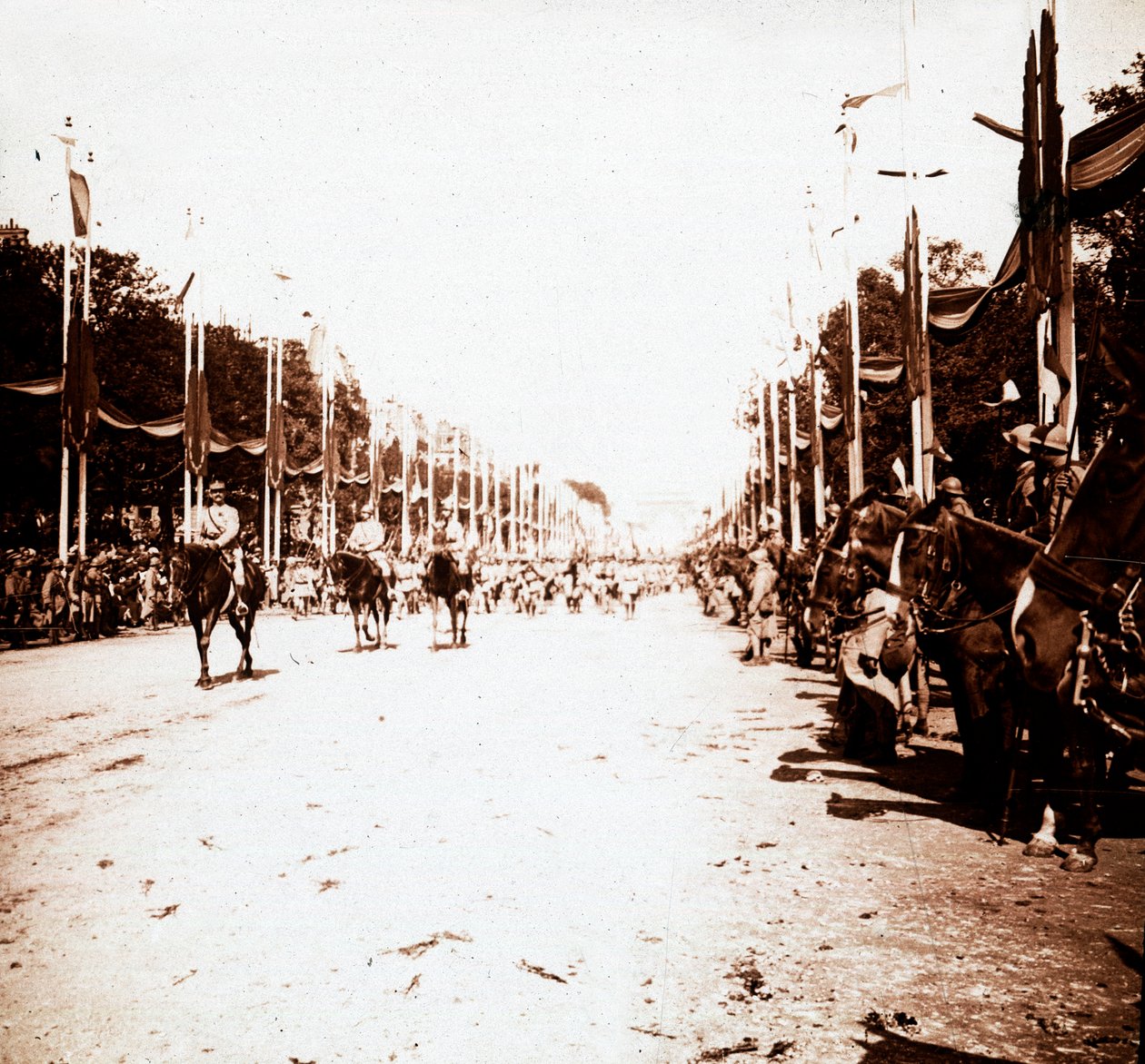 Segerparad, Paris, Frankrike, c1918-c1919 av Unbekannt