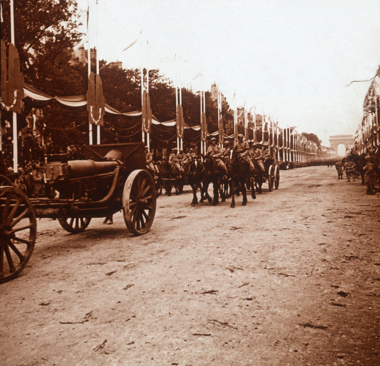 Segerparad, Paris, Frankrike, c1918-c1919 av Unbekannt