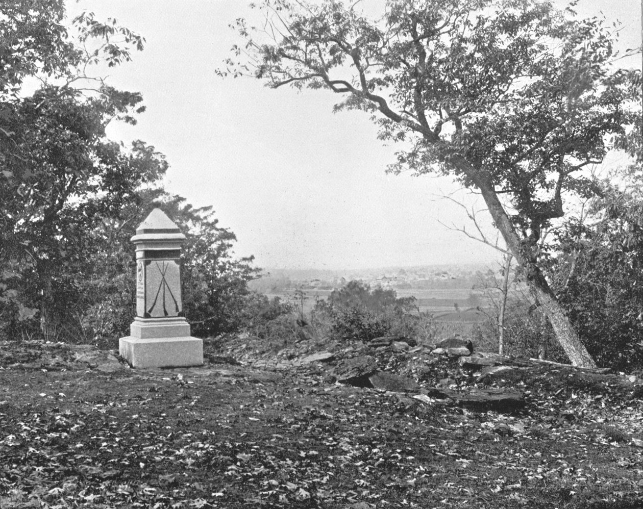 Utsikt från Culps Hill, Gettysburg, Pennsylvania, USA, c1900. av Unbekannt